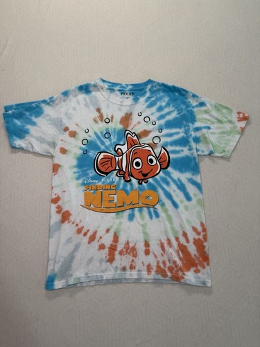 Disney Pixar Finding Nemo T-Shirt Adult Medium Blue Orange Tie Dye Y2K Graphic