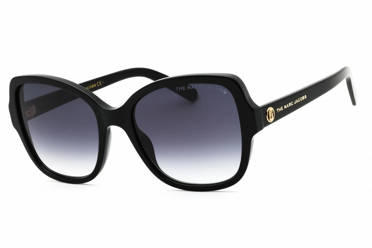 Marc Jacobs Marc 553S Womens Plastic Sunglass 807IR Black w Gray 54-21 Marc Jacobs Plastic Butterfly Sunglasses for Women for sale  main image 4