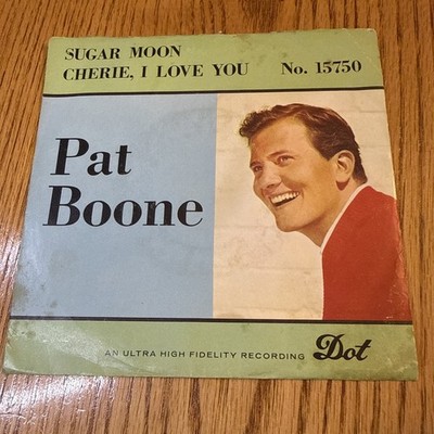Pat Boone Sugar Moon / Cherie, I Love You 45 rpm 7  Single Vinyl Record 15750