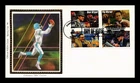 US COVER LEGENDARY FOOTBALL COACHES FDC SETENANT COLORANO SILK CACHET