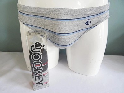 Vintage Jockey Slips 80er Jahre Herren Tanga Unterhosen klein gestreift unbenutzt Pack x 3