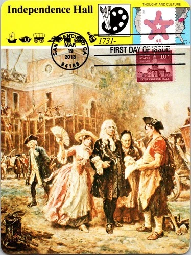 Dr Jim Stamps Maximum Card Patriotic Star 46C Independence Hall 10C Combo Fdc