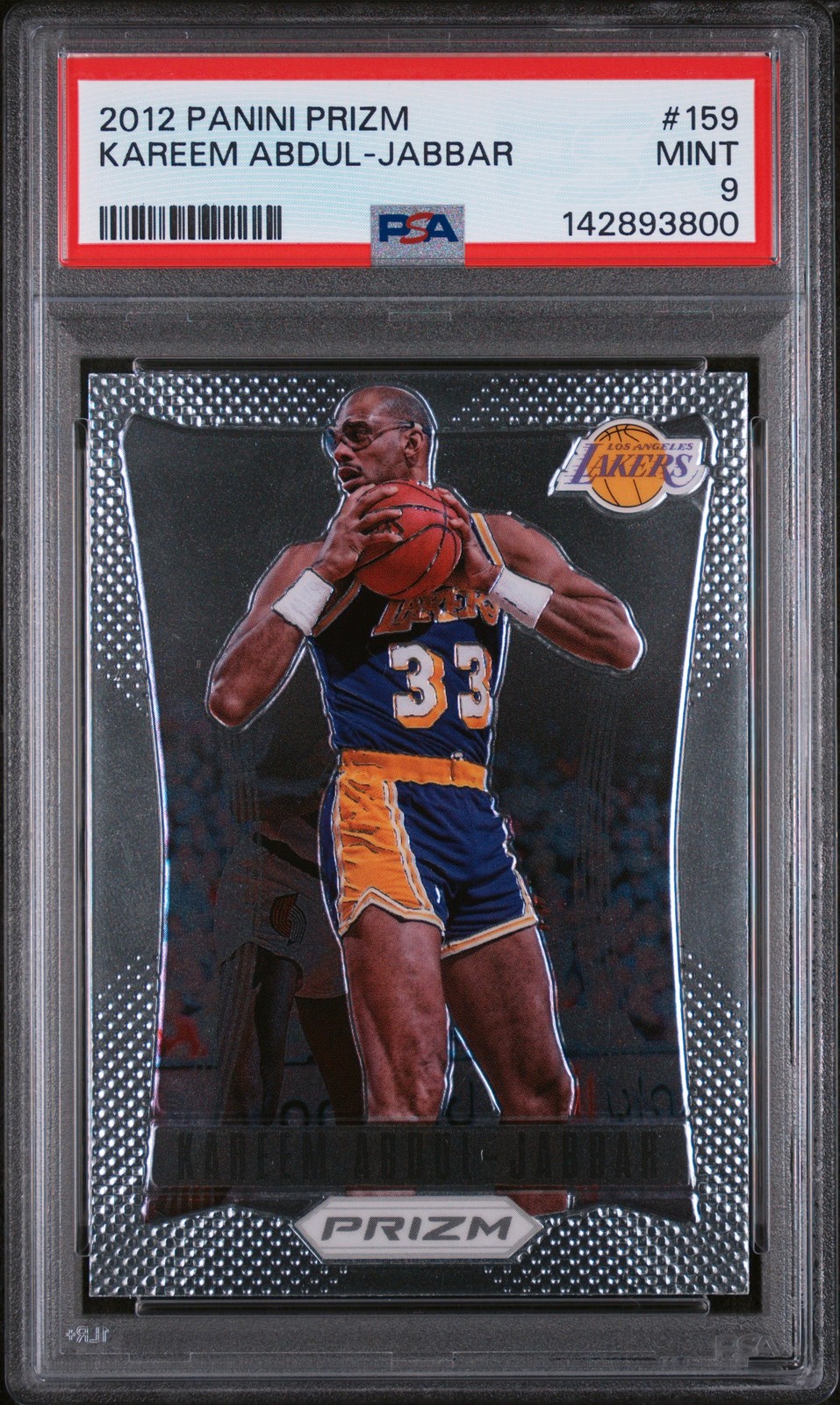 2012 PANINI PRIZM #159 KAREEM ABDUL-JABBAR PSA 9