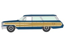 1964 Ford Country Squire - Blue Diecast 1:64 Scale Model - Auto World AWSP205A