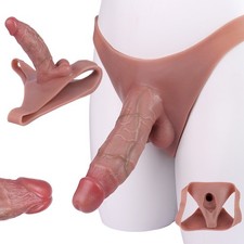 Realistic Penis Sleeve Pants Soft Liquid Silicone Hollow Dildo Pants Sex Toy Men