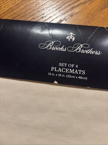 Brooks Brothers Placemats Set of 4 Green Dots 13"x19" Cotton NWT - Picture 16 of 20