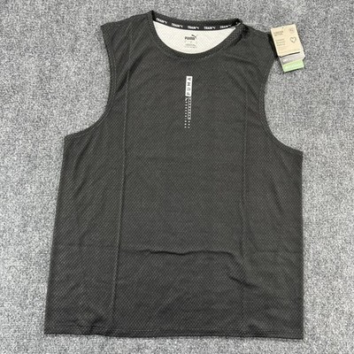 Puma Tank Top Mens Large Black DryCELL DriRelease Train Workout Shirt Running
