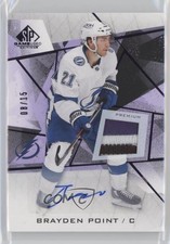 2021 Upper Deck SP Game Used Purple Memorabilia 8/15 Brayden Point #14 Auto 0t89