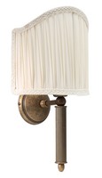 Rustikale Wandleuchte Mit Stoffschirm Retro Messing Antik Wandlampe Innen Lampe