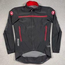 Castelli Perfetto Cycling Jacket Mens L Black Winter Long Sleeve Full Zip Bike