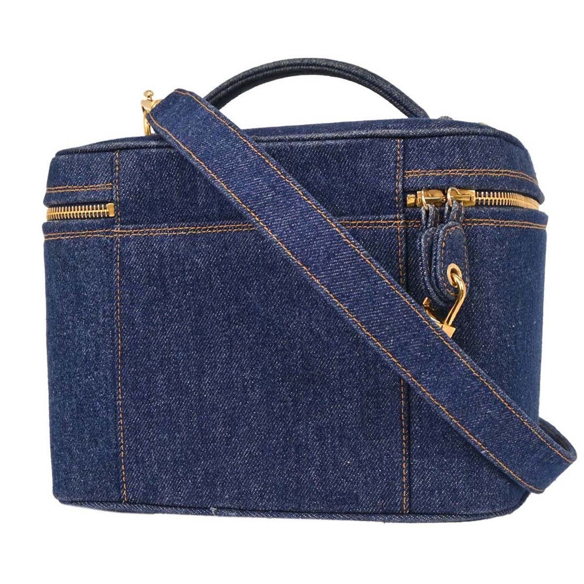 Chanel Blue Denim Vanity 2way Handbag 154027 | eBay