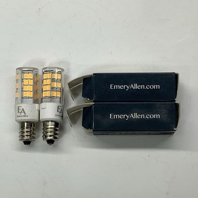 2 Bulbs EmeryAllen E12 4.5 W LED light bulb: 120V, 3000K, 380 lumens, 90+ CRI