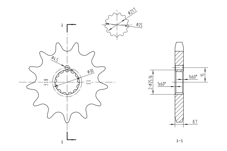 For Suzuki GS1150 1984-1985 BikeMaster 965668 630 Series Front Sprocket Foto 2 de 2