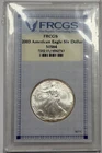 2003 American Silver Eagle $1 - Vintage FRCGS Slab Holder - Rim Toning