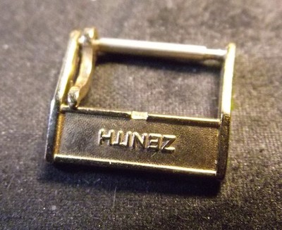 ZENITH - SELTENE VINTAGE '70 SCHNALLE 16mm INNEN - GELBGOLD FARBE - SWISS MADE