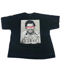 Camiseta Escobar Temporada Negra Gráfica Taza Tiro 128482 Para Hombres 3X Cartel Boss Cárcel