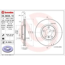 BREMBO 2x Bremsscheibe vorne Ø307mm Innenbelüftet für MINI Mini Countryman R60