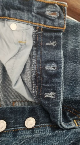 Levi's Womens RIBCAGE STRAIGHT Premium BIG E Jeans Size 25 Blue - Picture 17 of 18