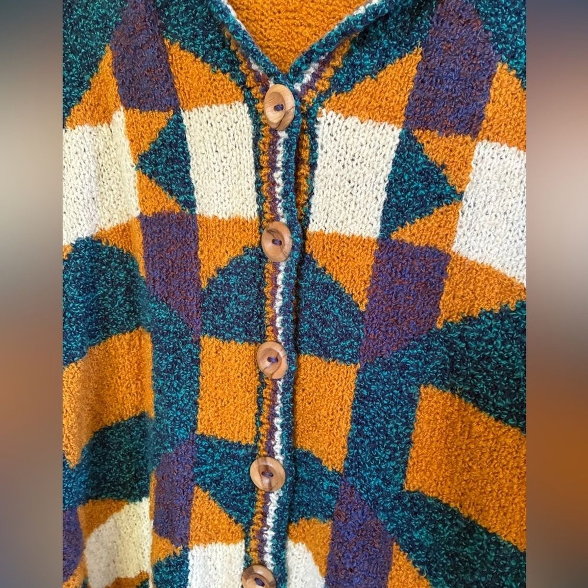 Vintage 90s SIRDAR handknit grandpa cardigan View 6