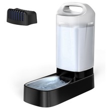 NEW Gravity Water Feeder for Dogs/Cats Stainless, Anti-Spill, Filter, BPA-Free