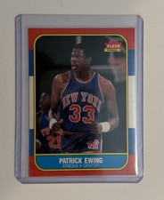 1986 FLEER PATRICK EWING ROOKIE CARD #32 HOF NEW YORK KNICKS. rookie card picture