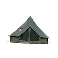 Cotton Canvas Bell Tent with Stove Jack, 10ft 10ft 6.6ft 2-3 person Green 