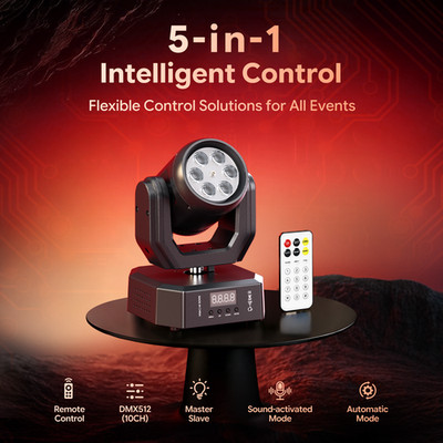 80W 6Color Bee-Eye LED Moving Head Light DMX RGBWYP Beam Stage DJ Disco Lights