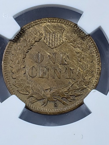 1908-S 1c Indian Head Cent NGC AU 58 BN Brown - Picture 3 of 4