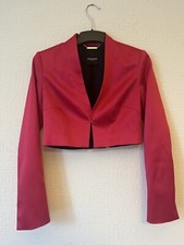 Rrp £119 Guess Marciano Los Angeles Cropped Satin Tuxedo Jacket Y2k Barbie Uk 10