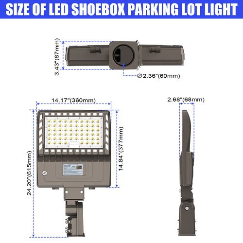 150W 200W 320W 5000K LED Street Parking Lot Light Fixture Shoebox Area Lighting - 第 2/20 張圖片