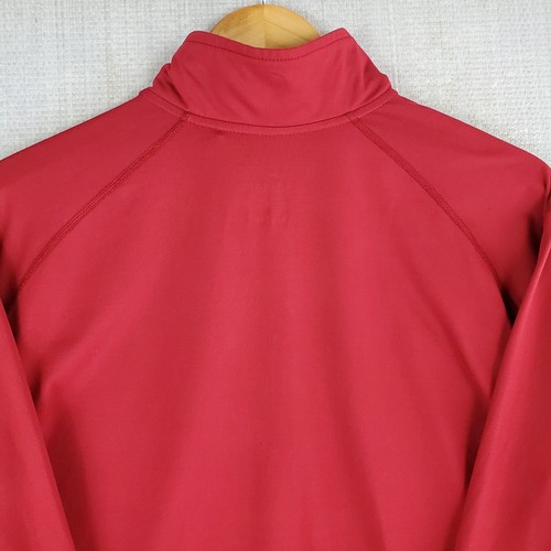 NIKE x USC Size Large Mens 1/4 Zip Dri-Fit Windshirt Thumbhole Cuffs Stretch Red - Picture 5 of 12