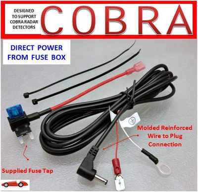 COBRA Radar Detector  Direct Power Cord from Fuse Box      (DP-CBR)