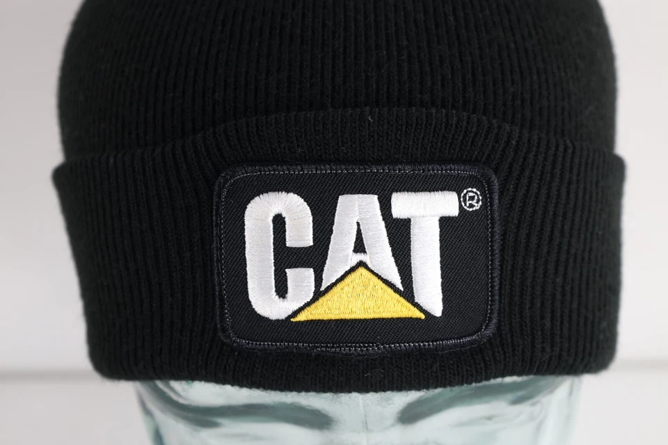 De colección Años 90 Gato Oruga Deletrear Parche Invierno Gorro Gorra Negro EE. UU. Foto 2 de 4