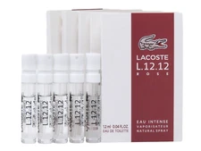 LACOSTE L.12.12 ROSE EAU INTENSE EDT 1.2ml .04fl oz x 5 PERFUME SPRAY SAMPLES