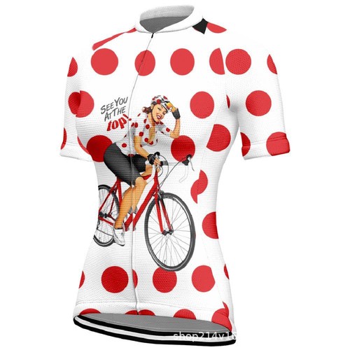 Women's Short Sleeve Cycle Jersey Top Full Zip Ladies Bike Cycling Jersey Shirt - Picture 40 of 41