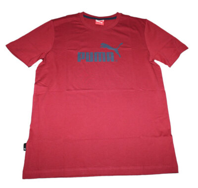 HERREN T-SHIRT SHIRT PUMA 823979 50 - ROT LARGE No. 1 TEE SCHRIFTZUG Gr. S NEU