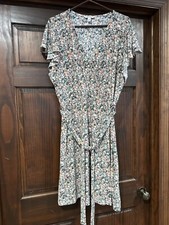 Nine West XL peach pastels Faux wrap dress belt #201