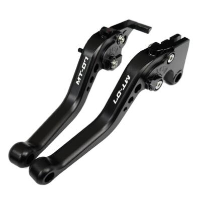Kurze schwarze Kupplung & Bremshebel für Yamaha MT-07 2014-2026