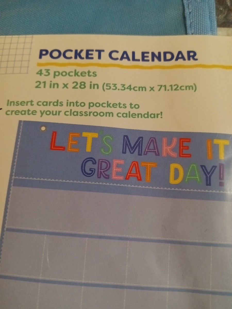 NEW Target CALENDAR Pocket Chart Bullseye Dollar Spot School, Set of Two |  eBay