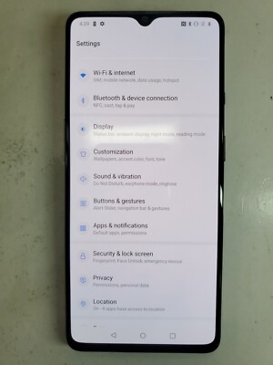 OnePlus 7T HD1907 128GB Wi-Fi Only Frosted Silver - Read