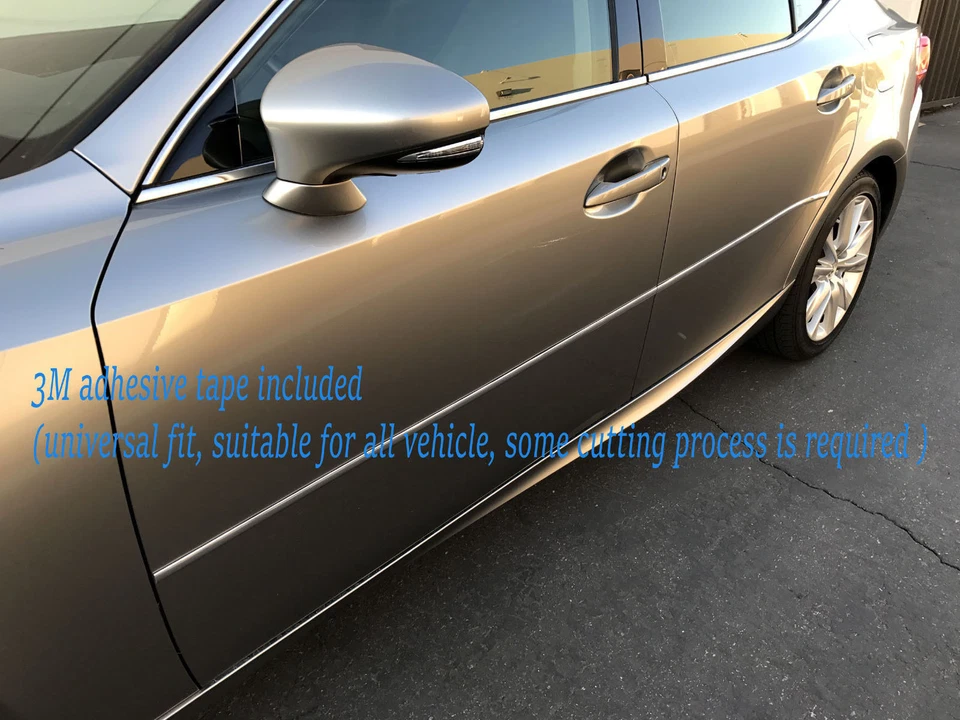 Para vehículo Buick 2002-2018 - Kit de molduras de carrocería lateral cromadas/plateadas de 2 piezas Foto 2 de 4