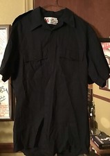 Work Uniform Buttoned Shirts - Dark Navy Medium - Lot of 4