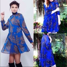 NWT Free People Moonstruck 1970s Dress XS