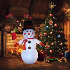 Image of UTEN 4/7FT LED Light UP Inflatable Santa Christmas Decor In/Outdoor Xmas Snowman