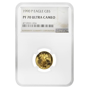 Details About 1990 P 110 Oz 5 Proof Gold American Eagle Ngc Pf 70 Ucam