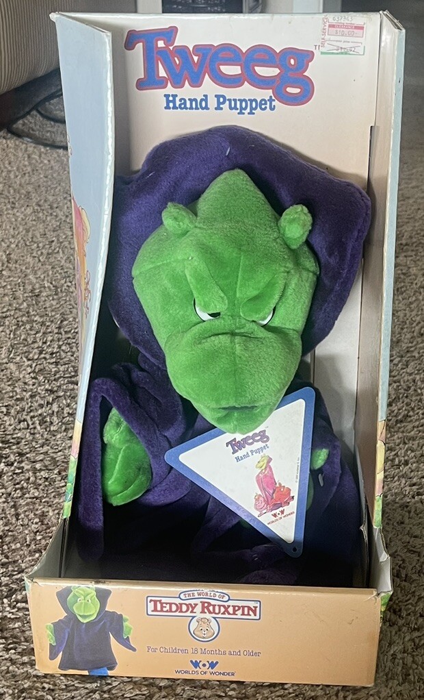 NOS Vintage 1986 TWEEG Hand Puppet, Teddy Ruxpin Worlds Of Wonder