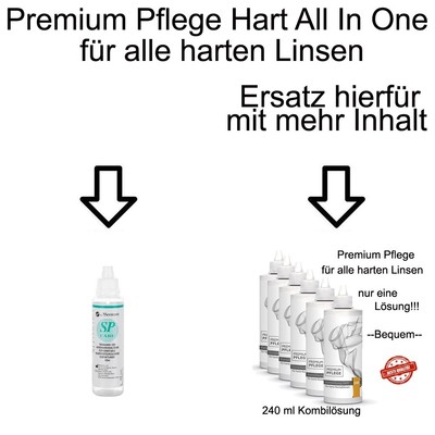 Ersatz für Menicon SP Care  / 1-6 x Premium Pflege Kombilösung Hart a 240ml