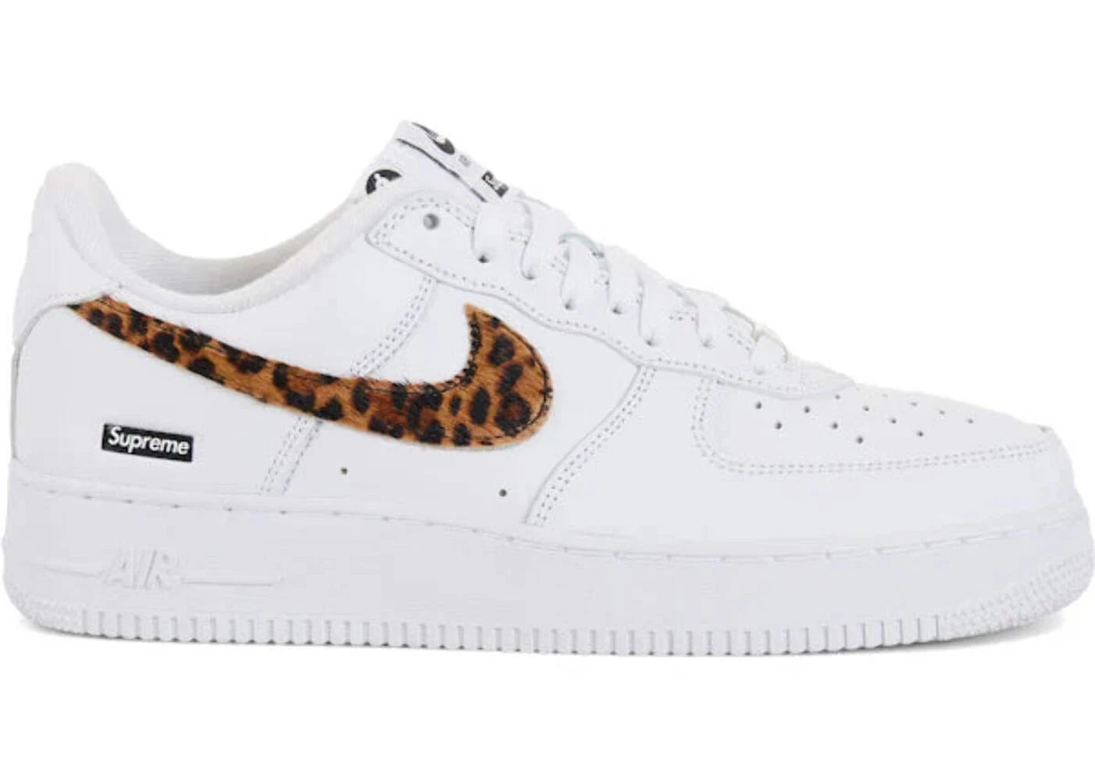 Nike Supreme x GOODENOUGH x Air Force 1 Low White Cheetah Print
