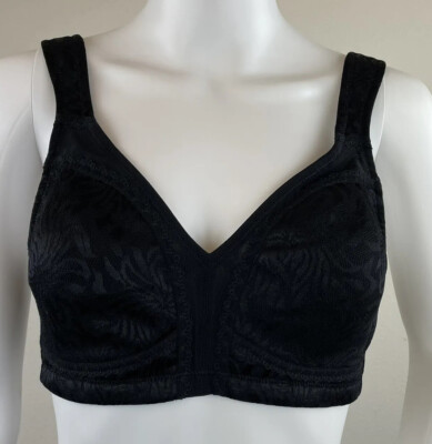 Zero Bound Minimizer Bra Black Wire Free Full Coverage Comfort Strap Size 36C