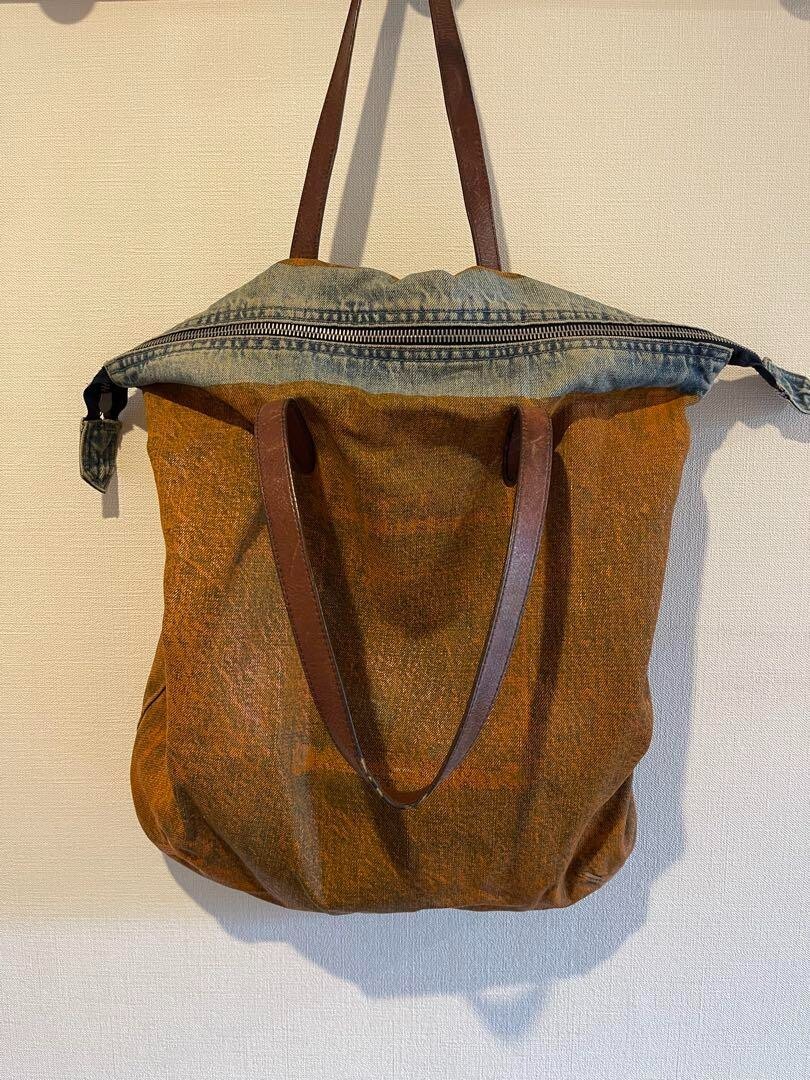 Dries Van Noten Tote Bag Orange Canvas Denim Used | eBay